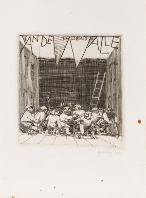 Jacek Gaj (1938 Krakow - 2021 ), Ex libris, 1968