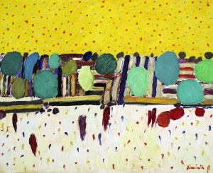 Tadeusz Dominik (1928 Szymanów - 2014 Warsaw), Landscape, 21st century.