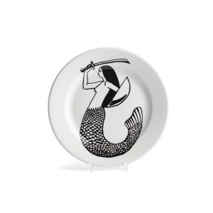 Aleksandra Waliszewska (ur. 1976, Warszawa), Syrenka Warszawska, talerz z serii: „Syrena herbem twym zwodnicza“, 2017