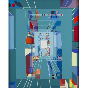 Stefan Krygier (1923 Łódź - 1997 Łódź), Symultaniczne konstruowanie przestrzeni, 1994