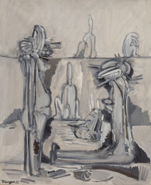 Pinchas Burstein \ Maryan (1927 Nowy Sacz - 1977 New York), Composition, 1955.