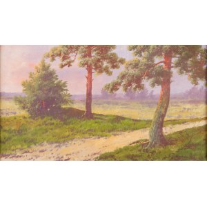 Józef GURANOWSKI (1852 - 1922), Sosny przy drodze