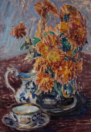 Ludwik MISKY (1884-1938), Chrysanthemums in a vase