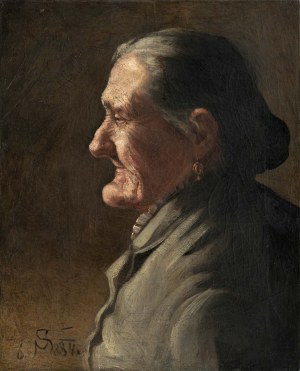 Unknown ARTIST, Portrait of an elderly woman; 1884.