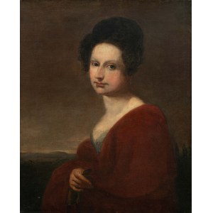 Nieznany ARTYSTA, Portret młodej kobiety; XVIII w./ XIX w. (?)