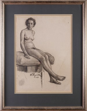 Karol ROGALSKI (1878 - ?), Nude of a seated woman; 1899