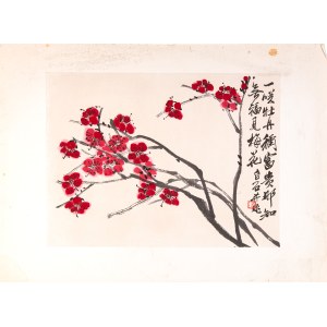 Qi Baishi (齐白石) (1864 - 1957), Kwitnąca śliwa; 1953