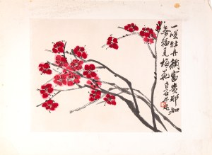 Qi Baishi (齐白石) (1864 - 1957), Flowering Plum; 1953.