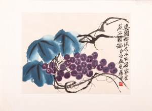 Qi Baishi (齐白石) (1864 - 1957), Grapes; 1953.