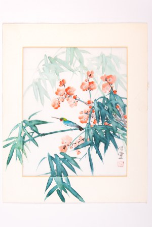 Unknown ARTIST, Bird among flowers; second half of the 20th century