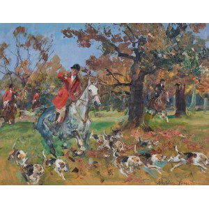 Wojciech Kossak (1856 Paryż - 1942 Kraków), Polowanie par force