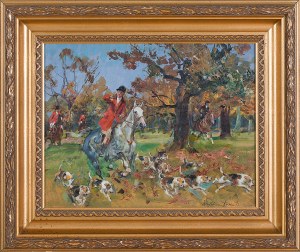 Wojciech Kossak (1856 Paris - 1942 Krakow), Hunting par force