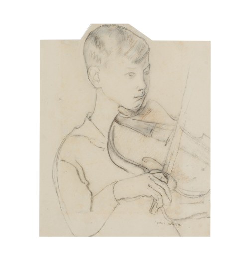 Leopold Gottlieb (1883 Drohobycz - 1934 Paryż), Chłopiec ze skrzypcami, 1932