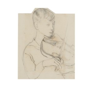 Leopold Gottlieb (1883 Drohobycz - 1934 Paryż), Chłopiec ze skrzypcami, 1932
