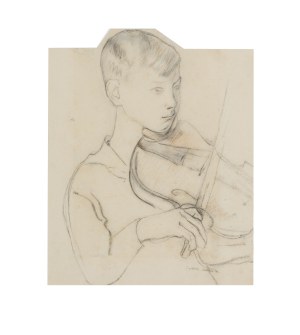 Leopold Gottlieb (1883 Drohobych - 1934 Paris), Boy with violin, 1932