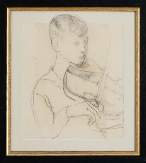 Leopold Gottlieb (1883 Drohobycz - 1934 Paryż), Chłopiec ze skrzypcami, 1932