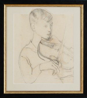 Leopold Gottlieb (1883 Drohobych - 1934 Paris), Boy with violin, 1932