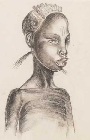 Boleslaw Cybis (1895 Vilnius - 1957 Trenton), Bust of a woman