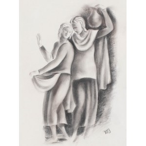 Wacław Borowski (1885 Łódź - 1954 tamże), Para z dzbanem