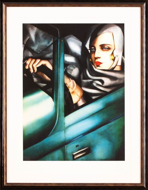 Tamara Łempicka (1894 Warszawa - 1980 Cuernavaca), Autoportret w zielonym Bugatti