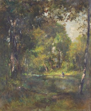Marie-Ferdinand Jacomin (1838 Paris-1932 Saint-Germain-en-Laye), Forest Pond