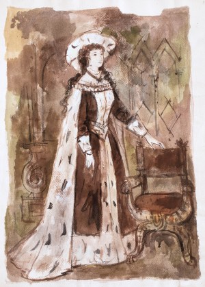 Jan Marcin Szancer (1902 Kraków-1973 Warsaw), Actress - the artist's grandmother