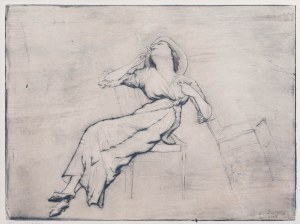 Emile Jean Sulpis (1856-1942), Woman with a Cigarette, 1912.