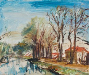 Stanisław Chlebowski (1890 Braniewo - 1969 Gdańsk), Radunia Canal in Pruszcz Gdański, 1930