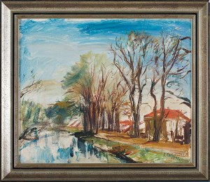 Stanisław Chlebowski (1890 Braniewo - 1969 Gdańsk), Radunia Canal in Pruszcz Gdański, 1930