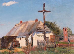 Wilhelm Tyszkowski (1878 Paradise - 1939 Piasnica), Karwia - rural landscape with cottage, 1921