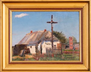 Wilhelm Tyszkowski (1878 Paradise - 1939 Piasnica), Karwia - rural landscape with cottage, 1921