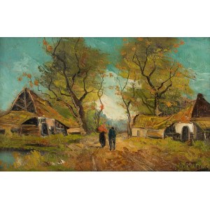 Artysta nieokreślony (XIX/XX w.), Pejzaż wiejski