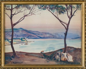 Jerzy Rupniewski (1888 Warsaw-1950 Świecie), Landscape with a Lake