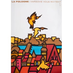 Waldemar Świerzy (1931 Katowice-2013 Warszawa), Plakat turystyczny „La Pologne - Varsovie vous invitent”, 1969
