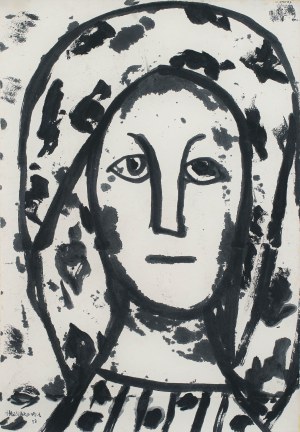 Henryk Musiałowicz (1914 Gniezno - 2015 Warsaw), Head, 1958