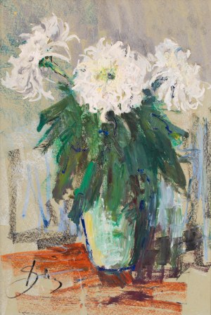 Antoni Suchanek (1901 Rzeszów - 1982 Gdynia), Chrysanthemums in a vase