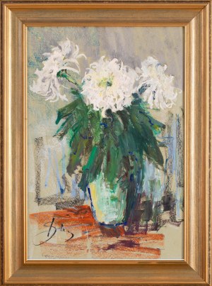 Antoni Suchanek (1901 Rzeszów - 1982 Gdynia), Chrysanthemums in a vase