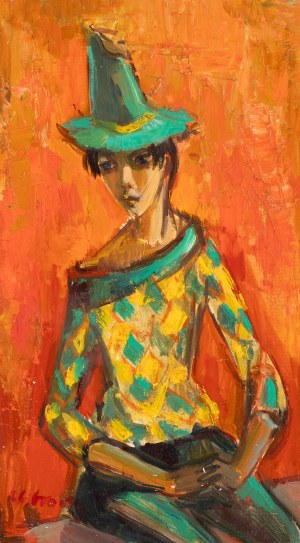 Katarzyna Librowicz (1912 Warsaw - 1991 Paris), Portrait of a boy in a green hat