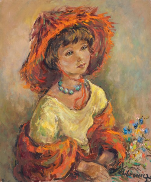 Katarzyna Librowicz (1912 Warszawa - 1991 Paryż), Dziewczynka w kapeluszu