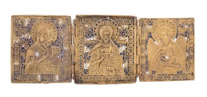 Travel icon Deesis group, Russia, 19th century.