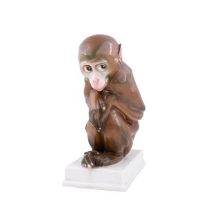 Figura małpki, proj. Else Cleinow, Schwarzburger Werkstätten, Unterweissbach, 1913-1914