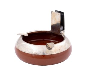 Ashtray with match holder, Royal Majolica Factory in Kadyny, l. 1915-1930s