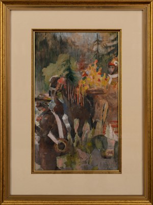 Kazimierz SICHULSKI (1879 - 1942), Hutsul Wedding - double-sided work