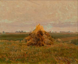 Ivan TRUSZ (1869 - 1941), Landscape with a haystack