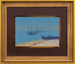Soter JAXA-MAŁACHOWSKI (1867 - 1952), Boats by the Shore, 1921