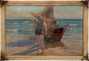Wawrzyniec CHOREMBALSKI (1888 - 1965), Return of the fishermen, 1949