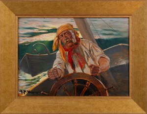 Feliks Michał WYGRZYWALSKI (1875 - 1944), Helmsman - self-portrait