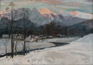 Michal STAÑKO (1901 - 1969), Giewont at sunset, 1962