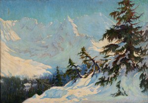 Wladyslaw OSTROWSKI (1878 - 1942), Tatra mountains in the snow, 1927
