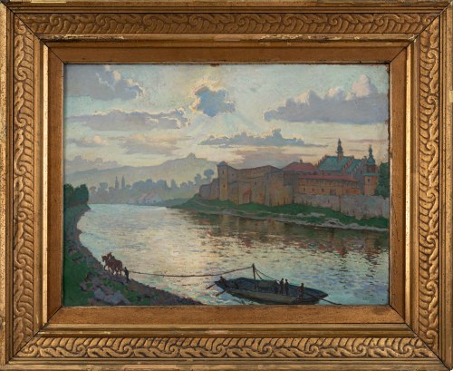 Ludwik LESZKO (1890 - 1957), Widok na Klasztor Norbertanek w Krakowie, 1940